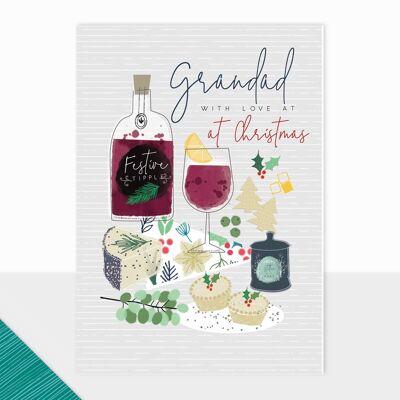 Grandad Christmas Card - Halcyon Grandad at Christmas