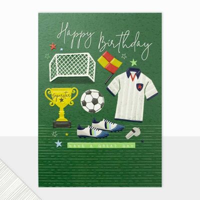 Tarjeta de cumpleaños de fútbol para él - Halcyon Happy Birthday Football
