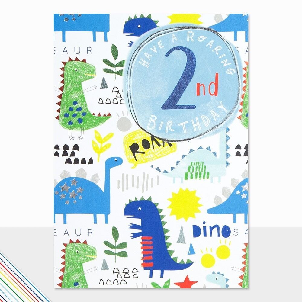 Buy wholesale 2nd Birthday Card - Scribbles Roaring 2nd Birthday