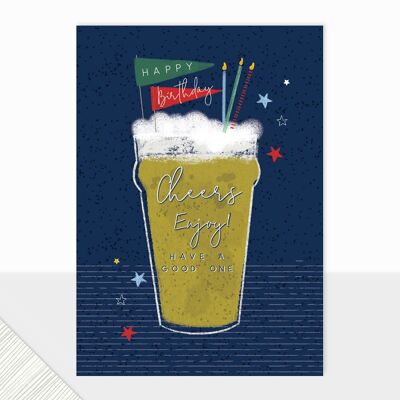 Pint-Geburtstagskarte – Halcyon Happy Birthday Cheers