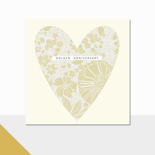 Gold Anniversary Card - Marquet Gold Anniversary