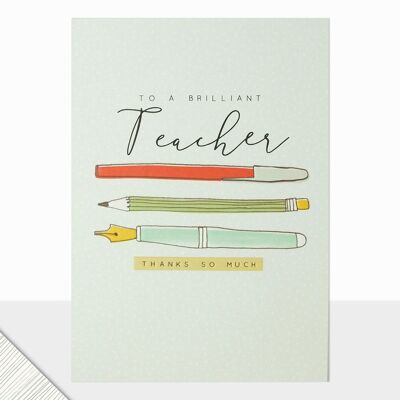 Brilliant Teacher Card - Halcyon To a Brilliant Teacher