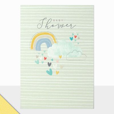 Tarjeta de Baby Shower Arco Iris - Halcyon Baby Shower