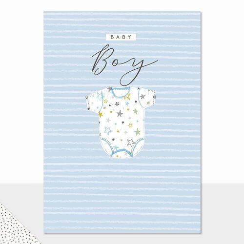 Baby Shower Card - Halcyon Baby Grow Blue