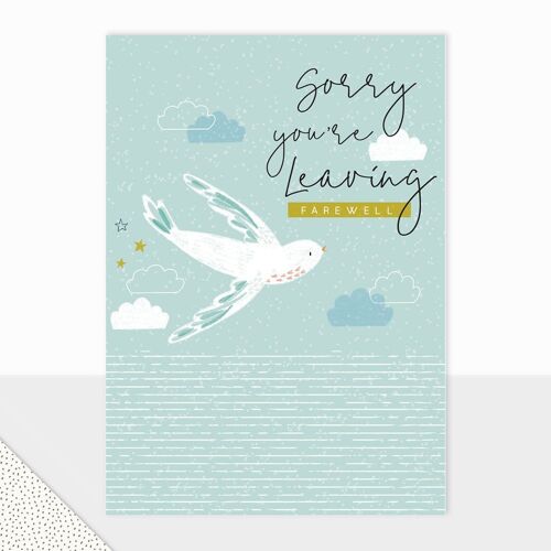 Bird Leaving Card - Halcyon Sorry You're Leaving Bird