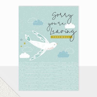 Bird Leaving Card - Halcyon Sorry You're Leaving Bird