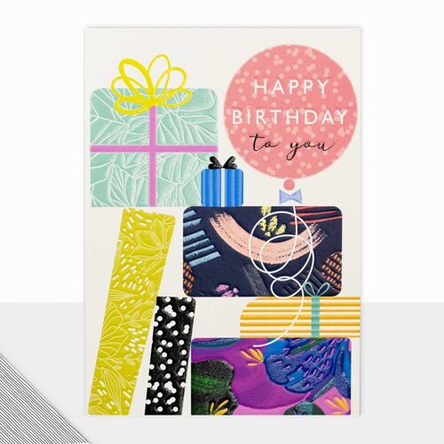 Presents Happy Birthday Card - Utopia Happy Birthday Gifts
