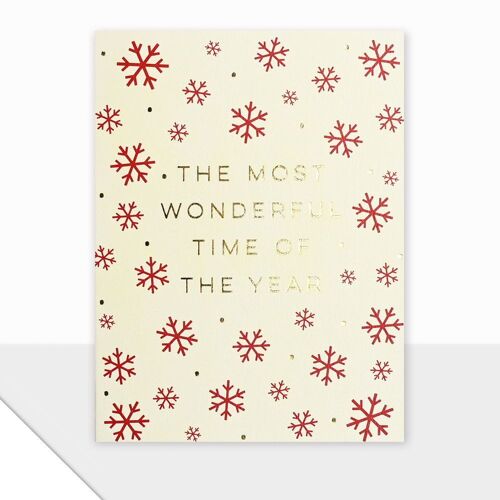 Snowflakes Christmas Card - Piccolo Most Wonderful Time