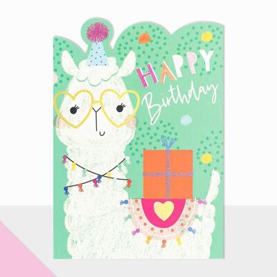 Tarjeta de cumpleaños de llama - Artbox Feliz cumpleaños llama