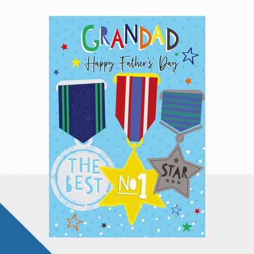 Father's Day Card For Grandad - Artbox Fathers Day Grandad Medals