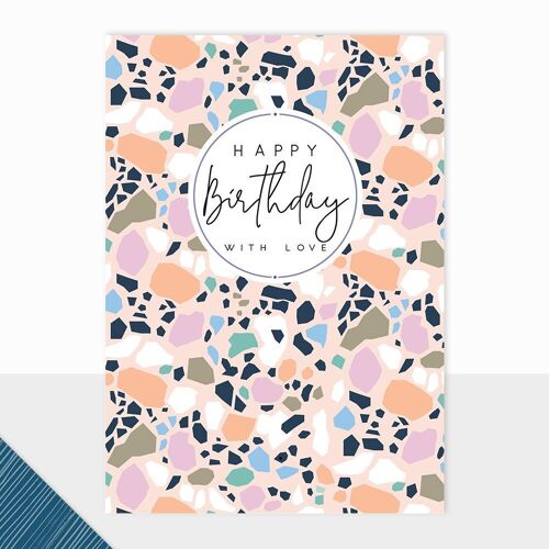 Patterned Birthday Card For Her - Halcyon Birthday With Love