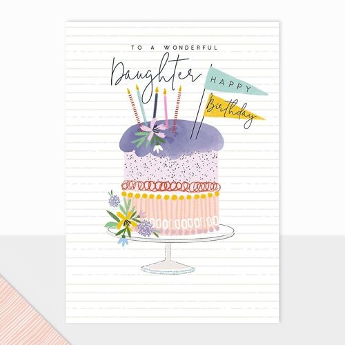 Daughter Birthday Card - Halcyon Happy Birthday Wonderful Daughter