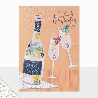 Halcyon Collection - Happy Birthday-Karte - Happy Birthday-Weinflasche