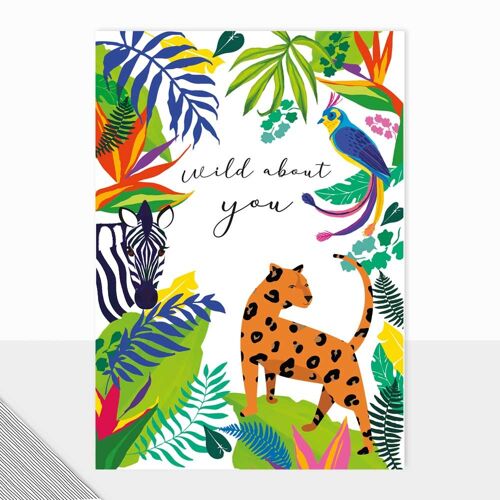 Wild about You - Valentine's Day Card - Happy Valentine's Day Card