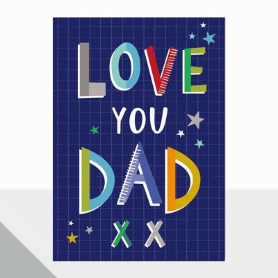 Tarjeta del Día del Padre para papá - Artbox Día del Padre - Te amo papá