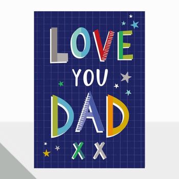 Carte Fête des Pères Pour Papa - Artbox Fête des Pères - Je t'aime papa