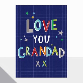 Carte Fête des Pères Pour Grand-Père - Artbox Fête des Pères - Je t'aime Grand-Père