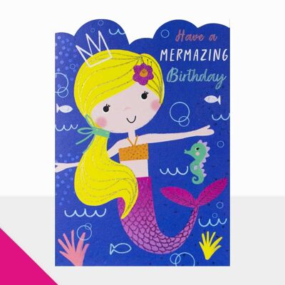 Tarjeta de cumpleaños para niña - Artbox Feliz cumpleaños niña - Sirena