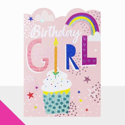 Birthday Card For Girl - Artbox Happy Birthday Girl - Cupcake