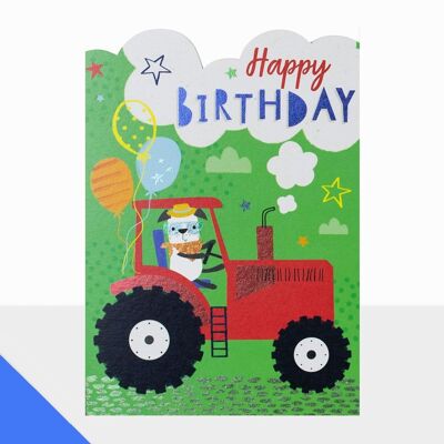 Tarjeta de cumpleaños para niño - Artbox Feliz cumpleaños niño - Tractor