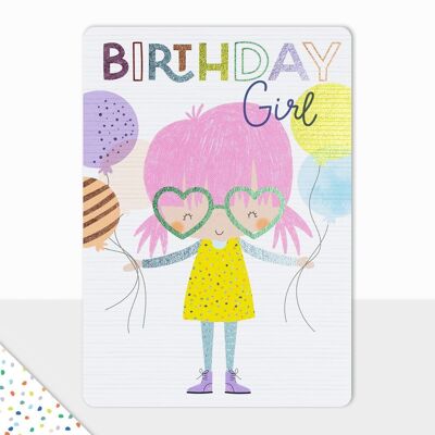 Tarjeta de feliz cumpleaños - Golosinas - Feliz cumpleaños niña