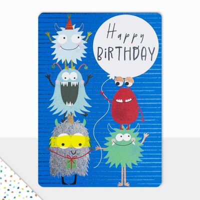 Geburtstagskarte - Leckereien - Happy Birthday Monsters