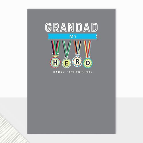 Father's Day Card For Grandad - Little People Grandad My Hero