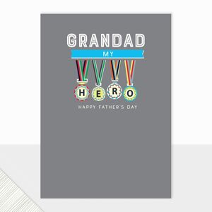 Carte de fête des pères pour grand-père - Little People Grandad My Hero