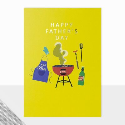 Colección Kinfolk - Tarjeta del Día del Padre para Papá - Feliz Día del Padre - BBQ Boss