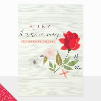 Carte d'anniversaire Ruby - Mariage Halcyon Ruby