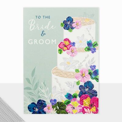 Floral Wedding Card - Utopia Bride & Groom