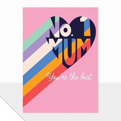 Collection remarquée - No.1 Maman - Carte Fête des Mères - Tu es la Meilleure