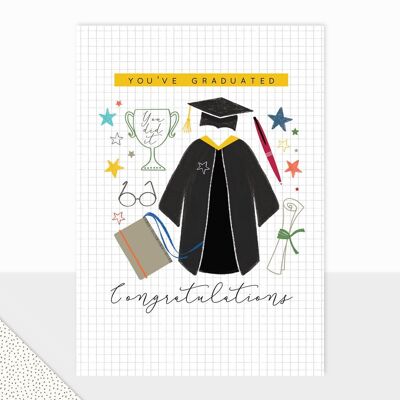 Halcyon - Tarjeta Académica de Graduación - Te Graduaste - Felicitaciones