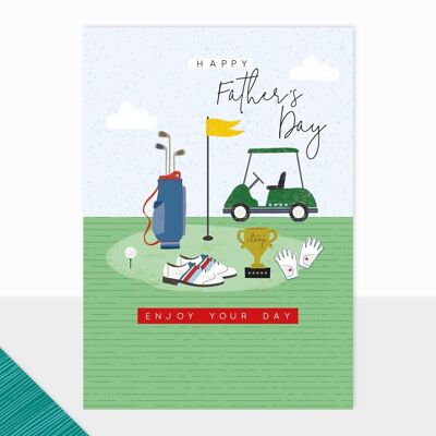 Golf-Vatertagskarte - Halcyon - Happy Fathers Day Golf