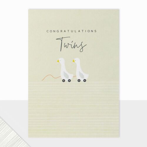 Twins New Baby Card - Halcyon Twins - Congratulations