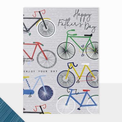 Carte de fête des pères à vélo - Vélo de fête des pères Halcyon