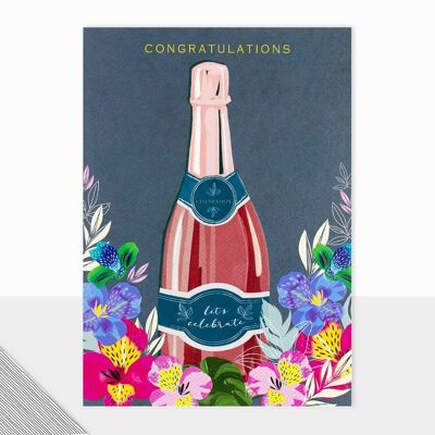 Utopia Collection - Glückwunschkarte - Champagnerflasche