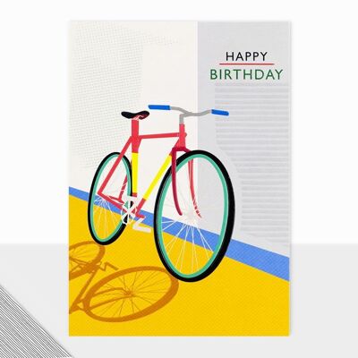 Tarjeta de feliz cumpleaños - Utopia Happy Birthday Bike