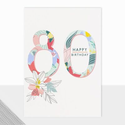 Tarjeta de feliz cumpleaños - Utopía Feliz Cumpleaños 80