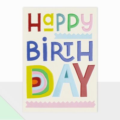 Happy Birthday Card - Noted Happy Birthday - Rainbow