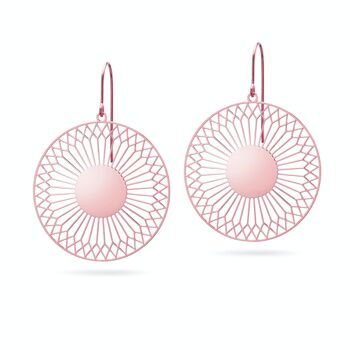 Boucles d'oreilles "Radial Simplex" | plaqué or rose 3