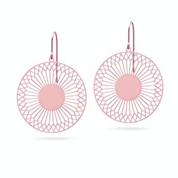 Boucles d'oreilles "Radial Simplex" | plaqué or rose 4