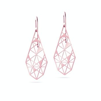 Boucles d'oreilles "Stilabis Long" | plaqué or rose 1