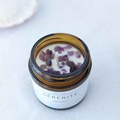 Serenity - MINI energy candle Amethyst