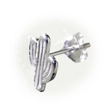 Boucles d'oreilles cactus en argent sterling 1