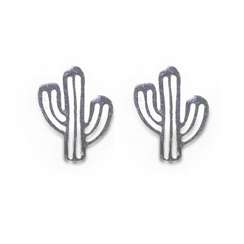 Boucles d'oreilles cactus en argent sterling 3