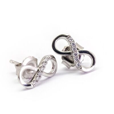 Boucles d'oreilles en argent sterling infini brillant