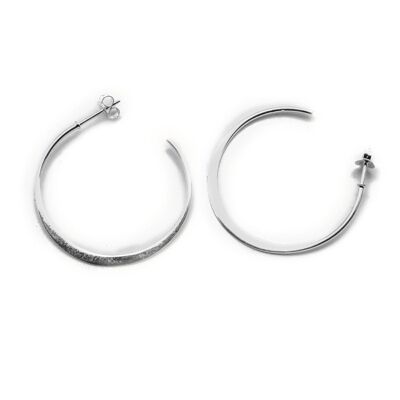 Gipsy Style Sterling Silver Hoops