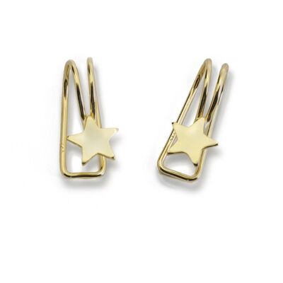 Sterling Silver Cartilage Star Earrings