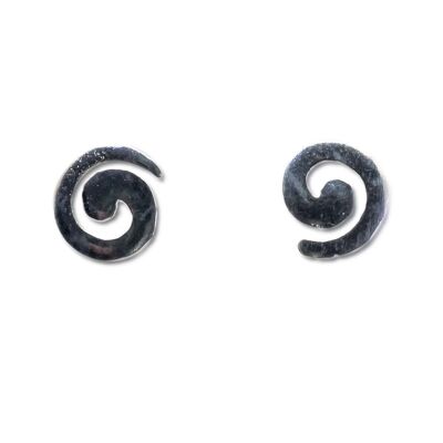 Spiral Sterling Silver Earrings